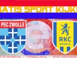 Livestream PEC Zwolle vs RKC Waalwijk