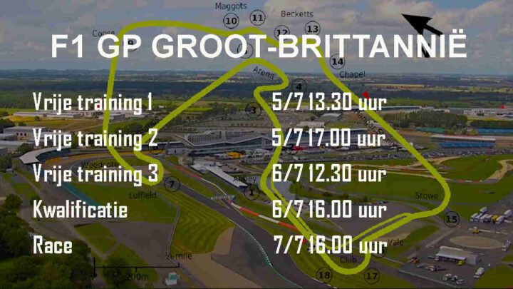 Formule 1 GP Groot-Brittannië Programma