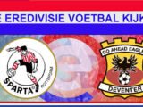 Livestream 12.15u: Sparta - Go Ahead Eagles